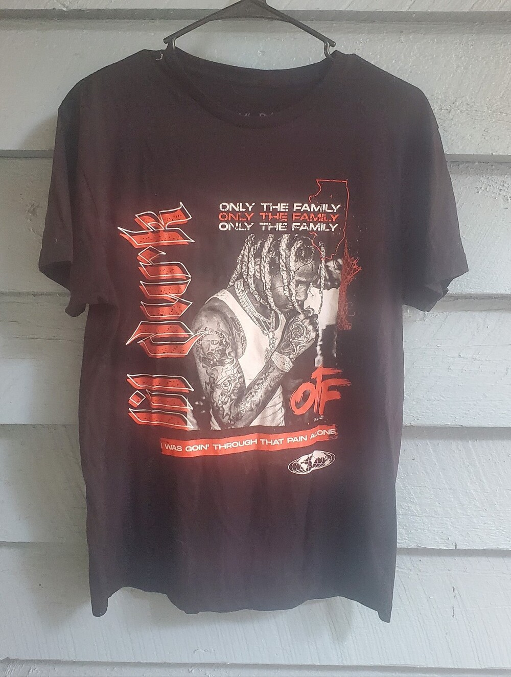 Black/red Lil Durk OTF tee